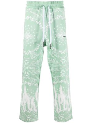 Vision Of Super graphic-print cotton track pants - Green