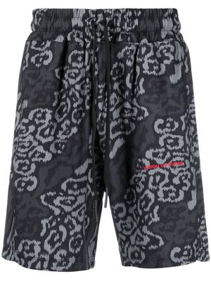 Vision Of Super leopard-print deck shorts - Black