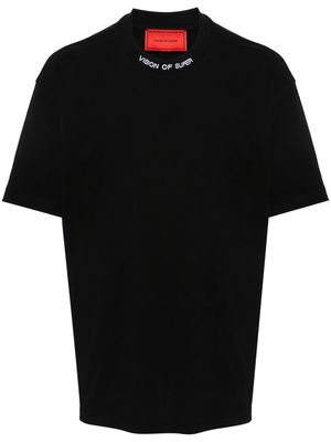Vision Of Super logo-embroidered T-shirt - Black