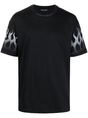 Vision Of Super logo-print short-sleeve T-shirt - Black