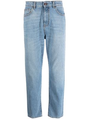 Vision Of Super patch-detail slim-cut jeans - Blue