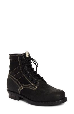 VISVIM 7 Hole '73-Folk Combat Boot in Black 