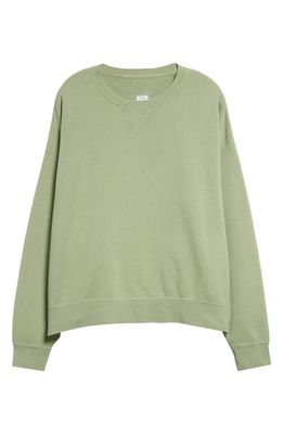 VISVIM Amplus Cotton Blend Fleece Sweatshirt in Light Green