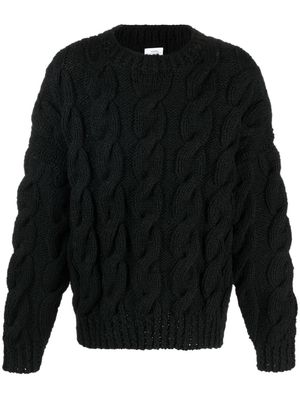 visvim cable-knit round-neck jumper - Black