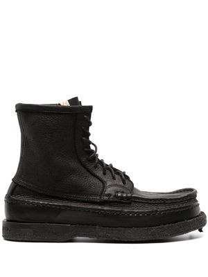 visvim Cheekag-Folk lace-up leather boots - Black