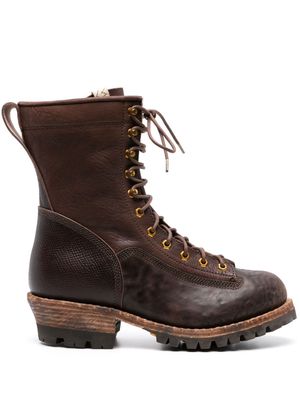 visvim Cossak Folk distressed leather boots - Brown