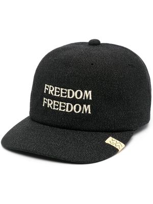 visvim Freedom embroidered-logo cap - Black