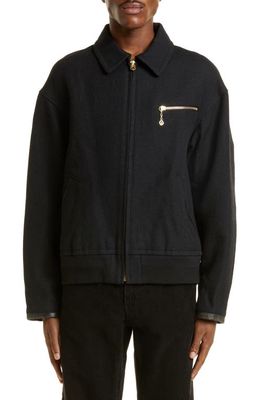 VISVIM Harvey Wool & Linen Twill Jacket in Black