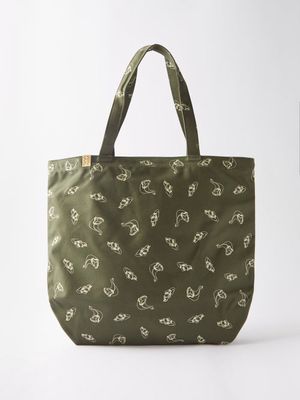 Visvim - Jacquard Cotton-canvas Tote Bag - Mens - Green Multi