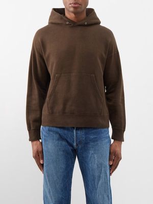 Visvim - Jumbo Sb Cotton-jersey Hoodie - Mens - Dark Brown