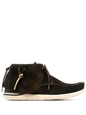 visvim lace-up fringed sneakers - Brown