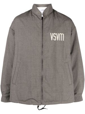 visvim logo-print wool jacket - Grey