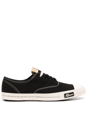 visvim low-top cotton sneakers - Black