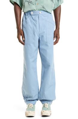 VISVIM Men's Carroll Cotton Chino Pants in Blue