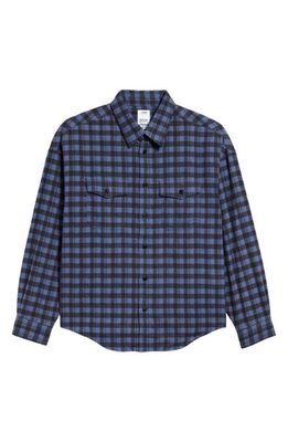 VISVIM Men's Pioneer Check Cotton Button-Up Shirt in Blue