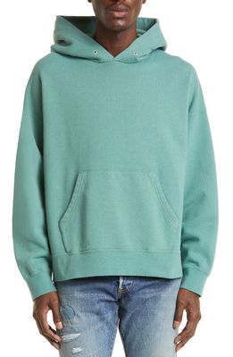 VISVIM Oversize P.O. Cotton French Terry Hoodie in Green