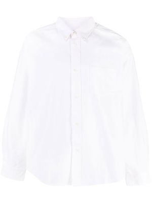 visvim patchwork-detail long-sleeve shirt - White