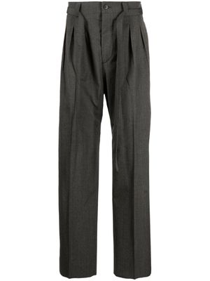 visvim pleated straight-leg trousers - Grey