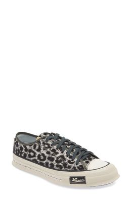 VISVIM Skagway Lo Leopard Print Corduroy Sneaker in Grey