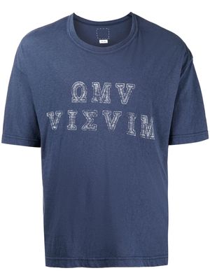 visvim slogan-print T-shirt - Blue