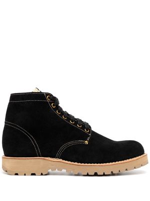 visvim suede lace-up ankle boots - Black