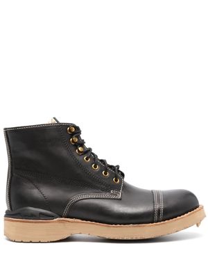 visvim Virgil Cap-folk leather boots - Black