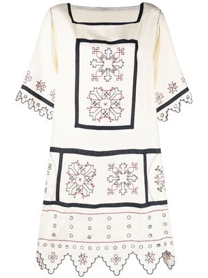Vita Kin embroidered short dress - White