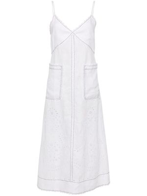 Vita Kin Luna linen midi dress - White