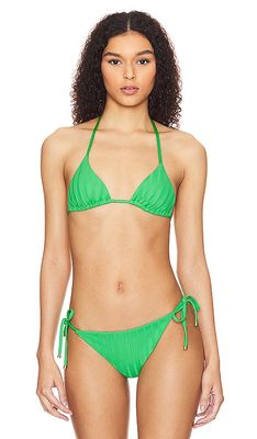 vitamin A Gia Bikini Top in Green