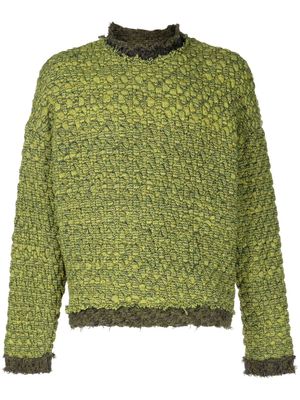 VITELLI intarsia-knit logo mélange jumper - Green