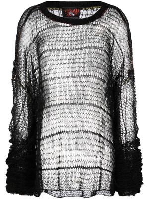 VITELLI oversized open-knit mohair jumper - Black