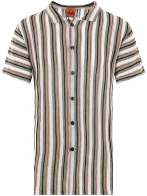 VITELLI striped short-sleeve shirt - White