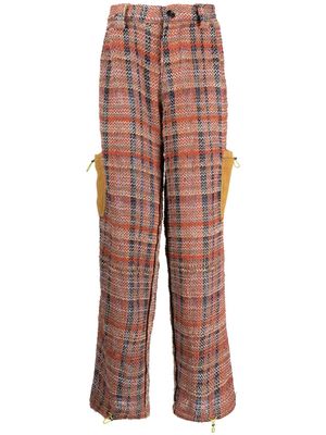 VITELLI whipstitch straight-leg trousers - Multicolour