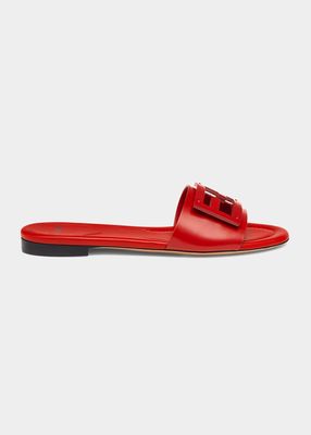 Vitello Leather Flat Sandals