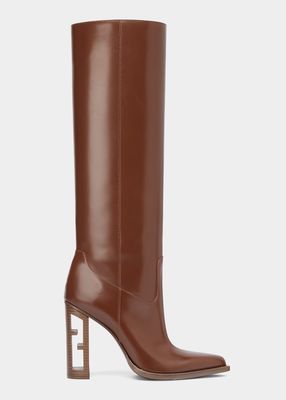 Vitello Leather Knee Boots