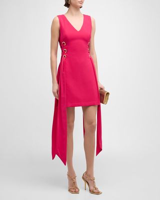 Viva 2 Sleeveless Lace-Up Mini Dress