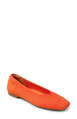 VIVAIA Margot 2.0 Square Toe Flat in Citrus Orange 