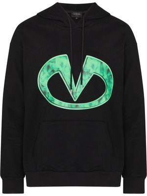 VIVENDII logo-print cotton hoodie - Black