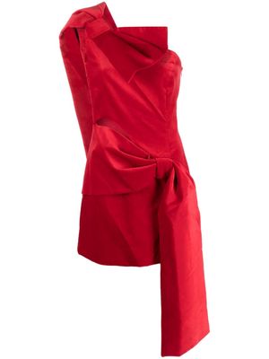 Vivetta bow-detail cut-out minidress - Red