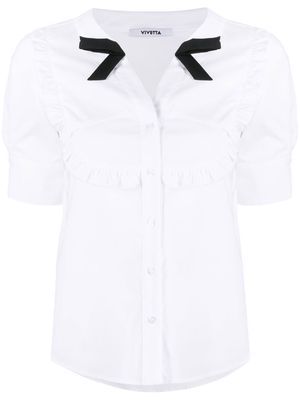 Vivetta contrasting ribbon-detail shirt - White