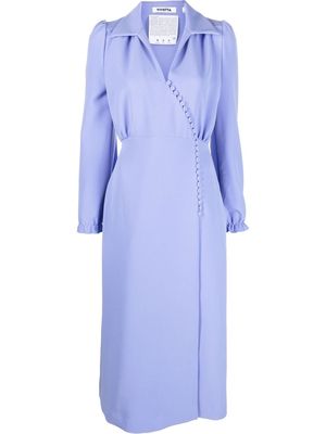 Vivetta cotton midi buttoned dress - Purple
