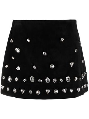 Vivetta crystal-embellished high-waist miniskirt - Black