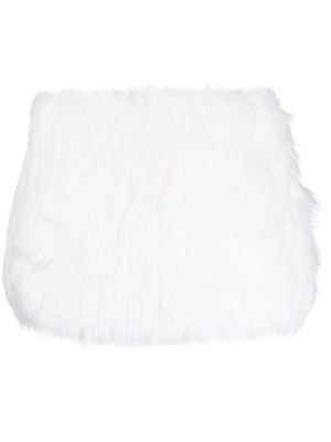 Vivetta faux-fur miniskirt - White
