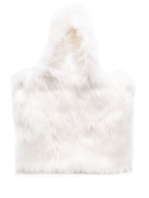 Vivetta faux-fur shoulder bag - White