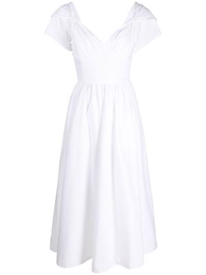 Vivetta flared mid-length dress - White