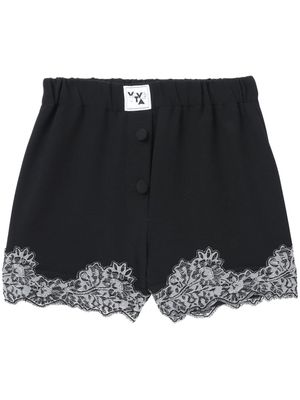 Vivetta lace-trim mini shorts - Black
