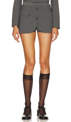 Vivetta Light Wool Shorts in Grey