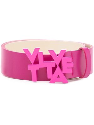 VIVETTA logo-buckle leather belt - Pink
