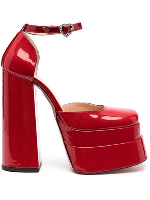Vivetta patent-leather platform 160mm pumps - Red