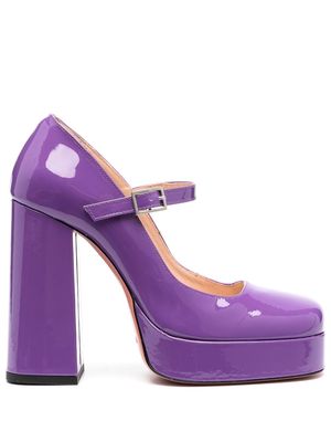 Vivetta patent-leather platform pumps - Purple